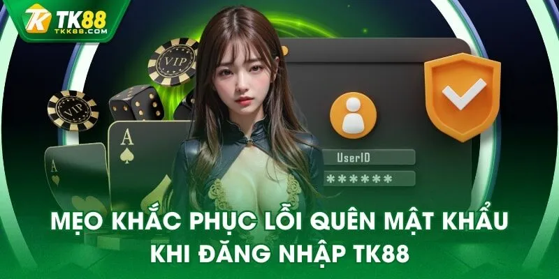 Mẹo khắc phục lỗi quên mật khẩu khi đăng nhập TK88